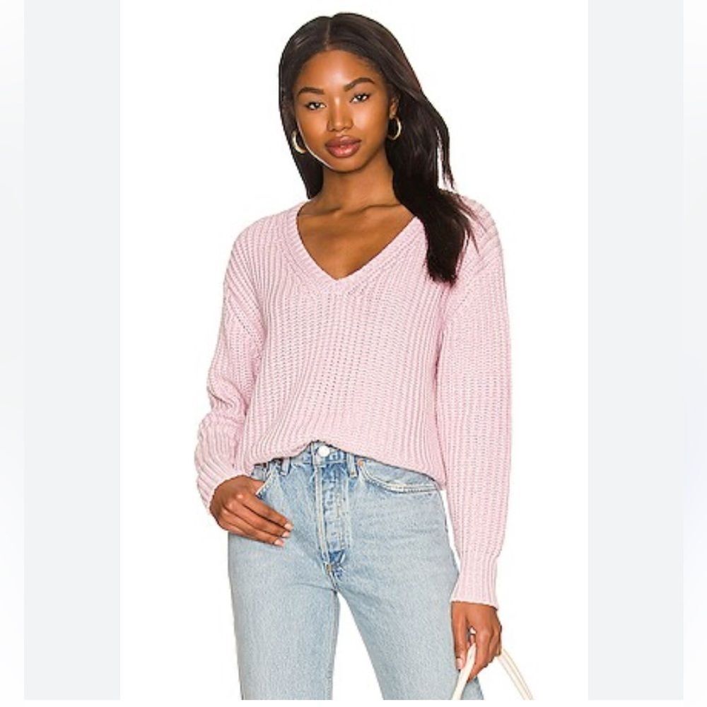 We The Free Small Pink V Neck Sweater